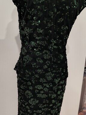 T Tahari Maxi sequined skirt